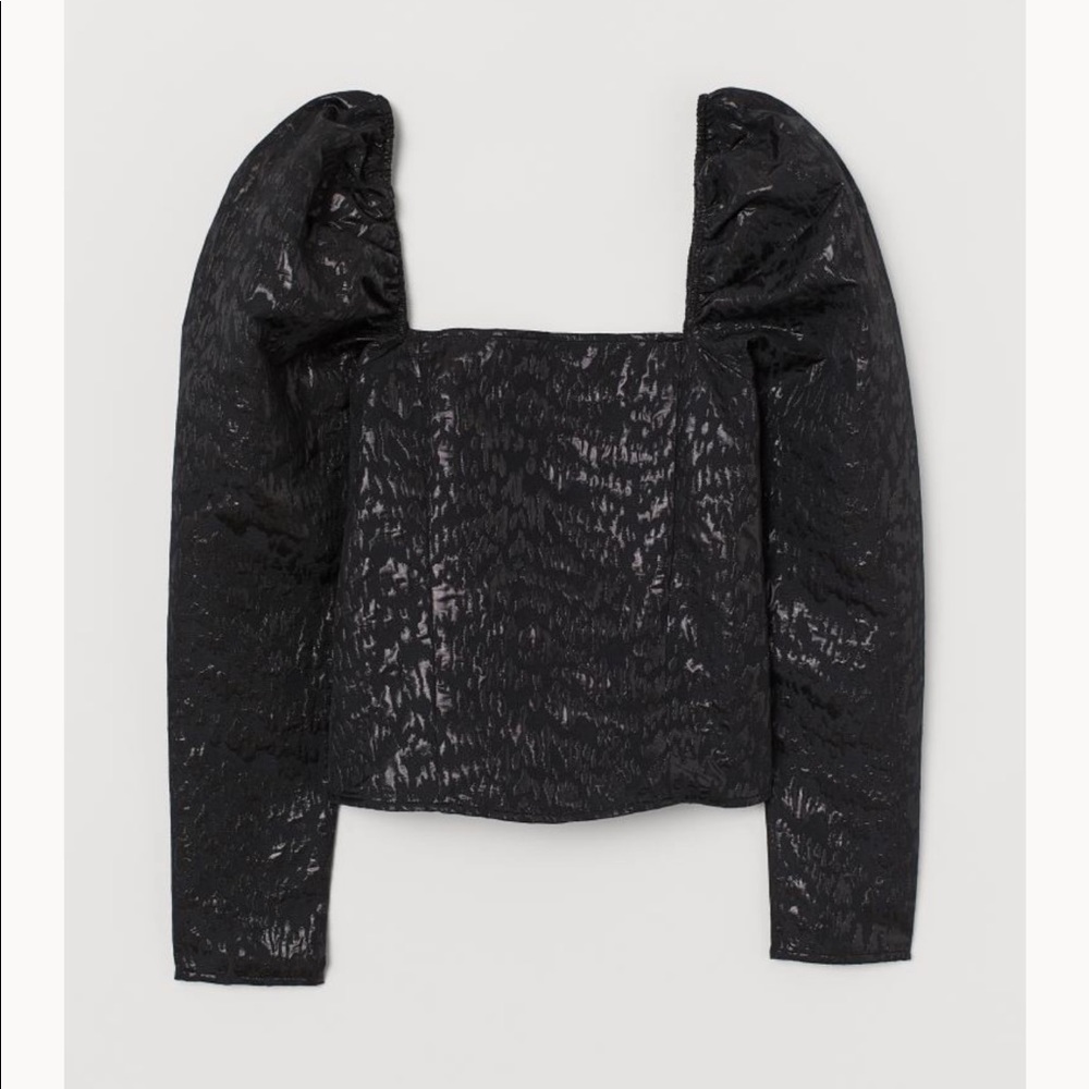 NWT H&M Jacquard-weave Top SZ L